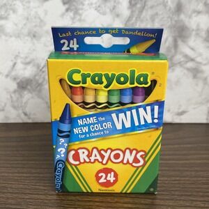 Crayola Crayon 24 Pack Last Chance Dandelion 2017 Name New Color Box